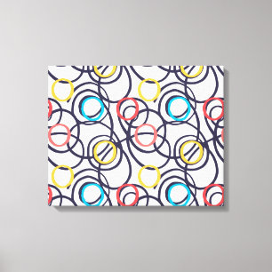 Funky Scribged Doodles Canvas Afdruk
