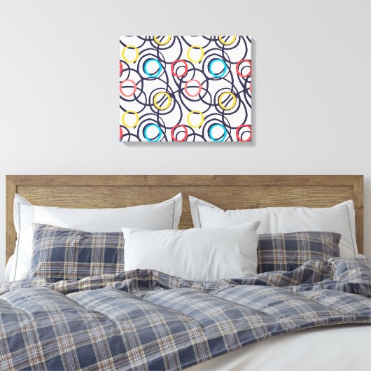 Funky Scribged Doodles Canvas Afdruk (Insitu (Slaapkamer))