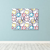 Funky Scribged Doodles Canvas Afdruk (Insitu (Houten vloer))