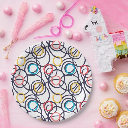 Funky Scribged Doodles Papieren Bordje (Feest)