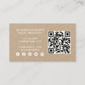 Funky Script Chic Kraft Bestellen Dank je minimale Visitekaartje (Achterkant)