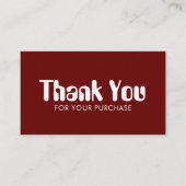 Funky Script Chic Wine Order Dank u minimale QR Visitekaartje (Voorkant)