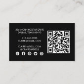 Funky Script Chique B&W Bestellen Dank u voor mini Visitekaartje (Achterkant)