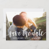 Funky Script Modern Save The Date Kaart (Voorkant)