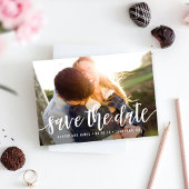 Funky Script Modern Save The Date Kaart