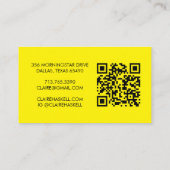 Funky Script vet orde dank u minimale QR-code Visitekaartje (Achterkant)