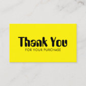 Funky Script vet orde dank u minimale QR-code Visitekaartje (Voorkant)