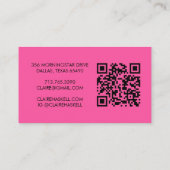 Funky Script vet orde dank u minimale QR-code Visitekaartje (Achterkant)