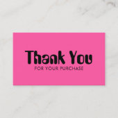 Funky Script vet orde dank u minimale QR-code Visitekaartje (Voorkant)