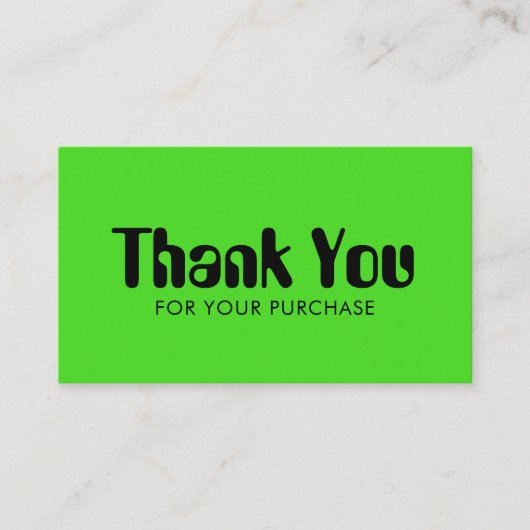 Funky Script vet orde dank u minimale QR-code Visitekaartje (Voorkant)