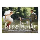 Funky Script Wedding Dank je wel kaart (Voorkant Horizontaal)