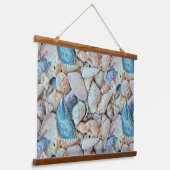 Funky Sea Shells Holiday Seaside Pattern Hangend Wandkleed (Gebogen)