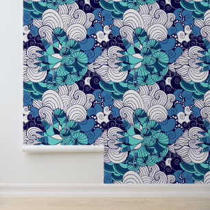 Funky Seashell Pattern Behang