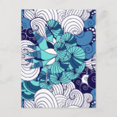 Funky Seashell Pattern Briefkaart (Voorkant)