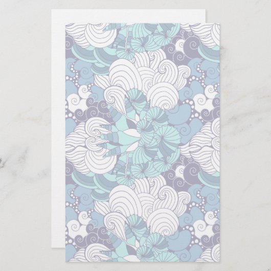 Funky Seashell Pattern Briefpapier (Voorkant / Achterkant)
