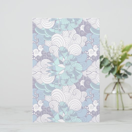 Funky Seashell Pattern Briefpapier (Staand voorkant)