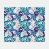 Funky Seashell Pattern Fleece Deken (Voorkant (Horizontaal))