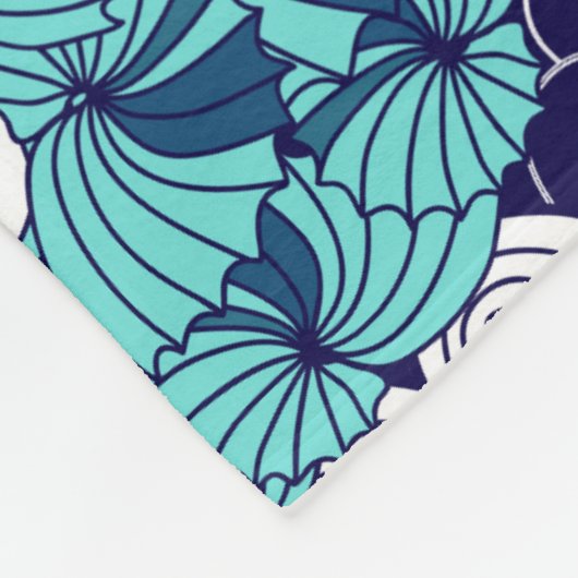 Funky Seashell Pattern Fleece Deken (Hoek)