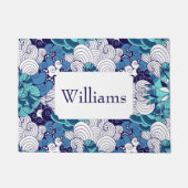 Funky Seashell Pattern | Jouw namen toevoegen Deurmat (Voorkant)