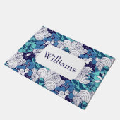 Funky Seashell Pattern | Jouw namen toevoegen Deurmat (Schuin)