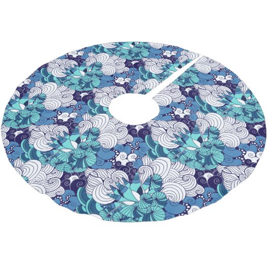 Funky Seashell Pattern Kerstboom Rok (Gekanteld)