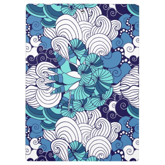 Funky Seashell Pattern Klembord (Achterkant)