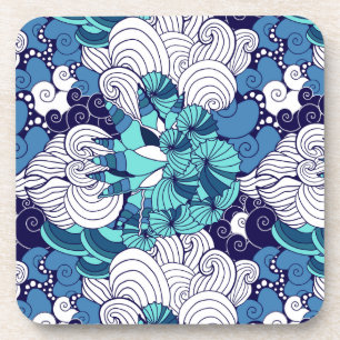 Funky Seashell Pattern Onderzetter