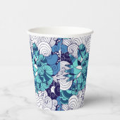 Funky Seashell Pattern Papieren Bekers (Rechts)