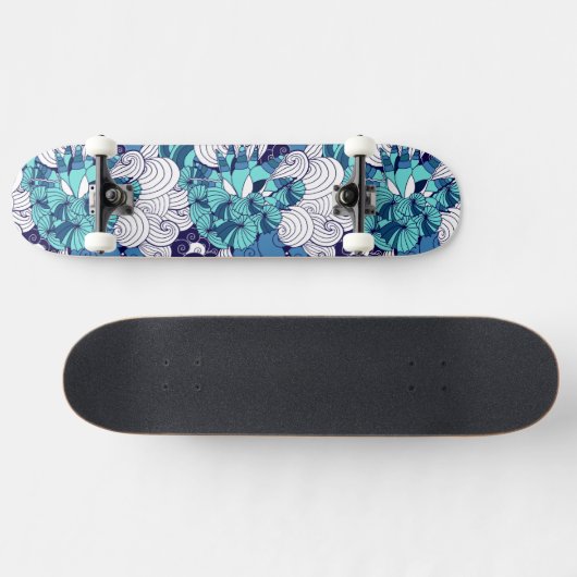 Funky Seashell Pattern Skateboard (Horizontaal)