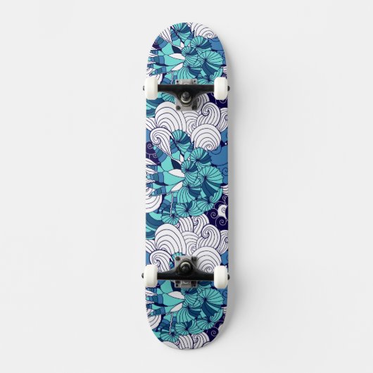 Funky Seashell Pattern Skateboard (Voorkant)