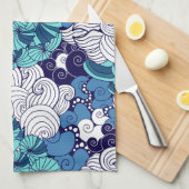 Funky Seashell Pattern Theedoek (Quarter Fold)