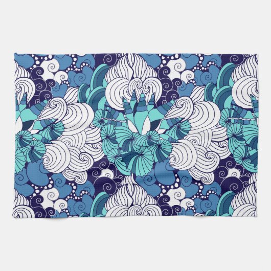 Funky Seashell Pattern Theedoek (Horizontaal)