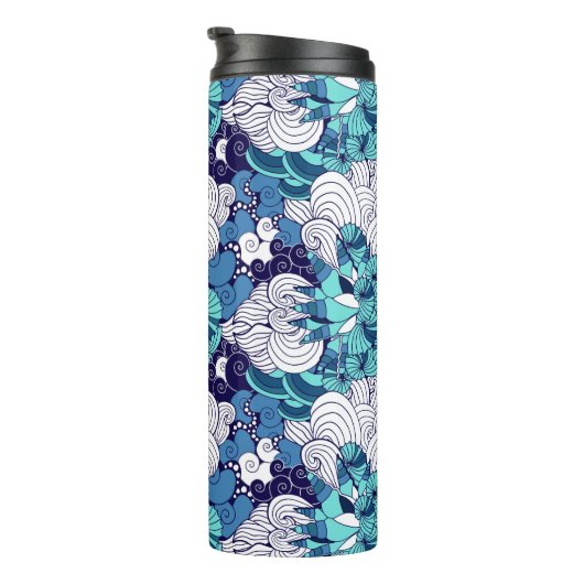 Funky Seashell Pattern Thermosbeker (Geroteerd rechts)