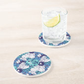 Funky Seashell Pattern Zandsteen Onderzetter (Zijkant)