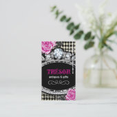 Funky Shabby Chic Argyle Visitekaartjes (Staand voorkant)