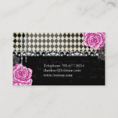 Funky Shabby Chic Argyle Visitekaartjes (Achterkant)