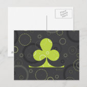 Funky Shamrock Briefkaart (Voorkant / Achterkant)
