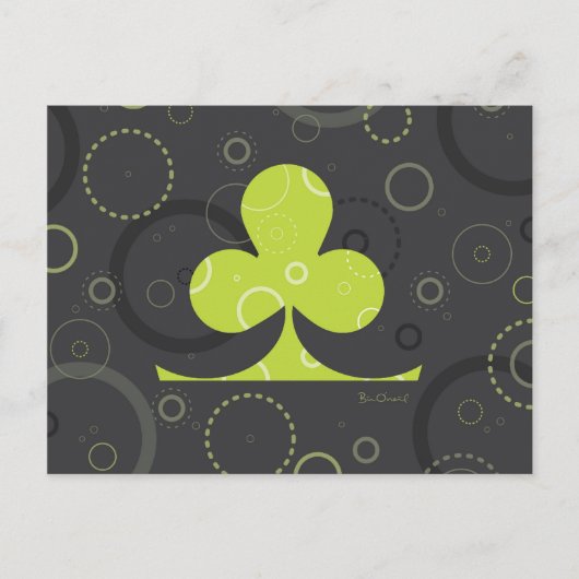 Funky Shamrock Briefkaart (Voorkant)
