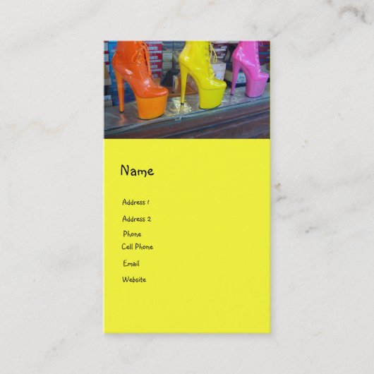 Funky Shoes Visitekaartje (Voorkant)