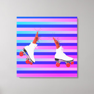 Funky Shrimps Wall Art Canvas Afdruk