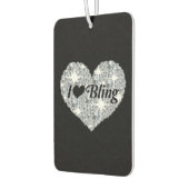 Funky Silver 'I Love Bling' citeert diamanten hart Luchtverfrisser (Links)