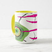 Funky Simple Ghoulish Zombie Scratched Pop Art Mok (Voorkant links)