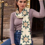 Funky Sinaasappel Ivoor Groen Poinsettia Chiffon S Sjaal<br><div class="desc">Een collectie van prachtige sjaals met Funky Poinsettias in diverse kleuren met een bijpassende achtergrond. Erg mooi als cadeau of voor jezelf.</div>