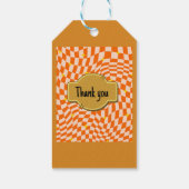 funky sinaasappel ontwerp cadeaulabel (Achterkant)