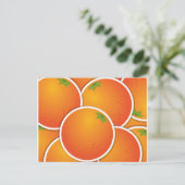 Funky sinaasappels briefkaart (Staand voorkant)