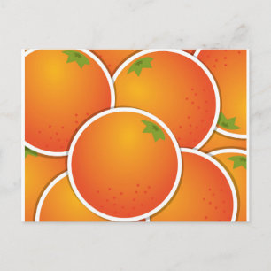 Funky sinaasappels briefkaart