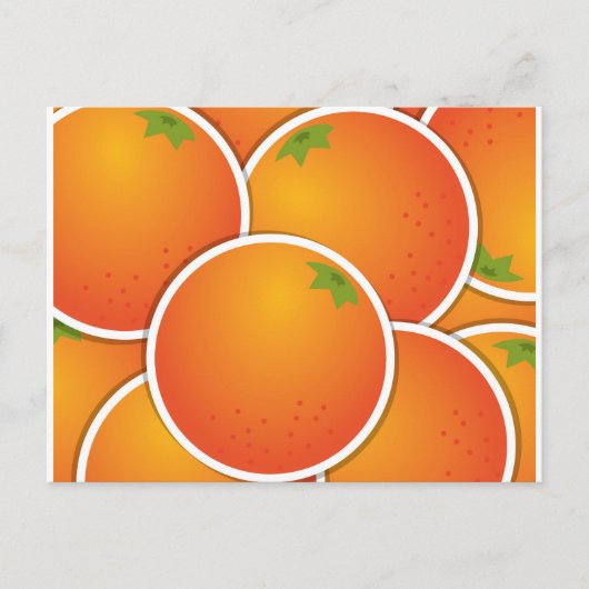 Funky sinaasappels briefkaart (Voorkant)