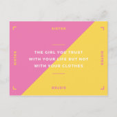 Funky Sister Quote Briefkaart (Voorkant)