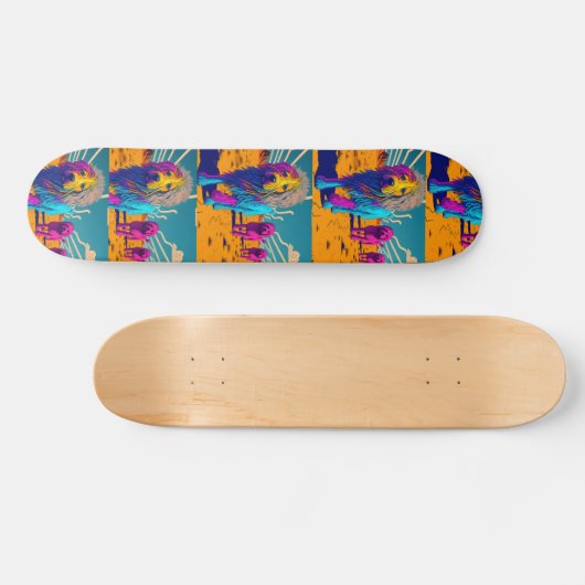 Funky Skateboard voor Hondenliefhebbers (Horizontaal)