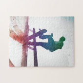 Funky Skateboarder Schaats Kind Legpuzzel (Horizontaal)